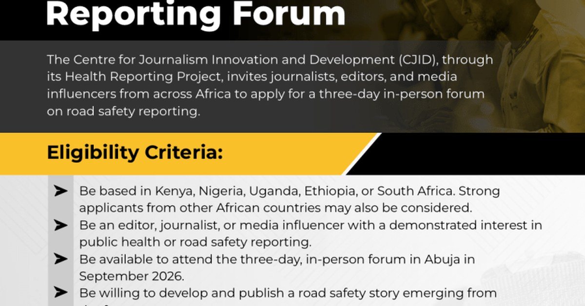 WHO & CJID Launch Road Safety Forum 2026