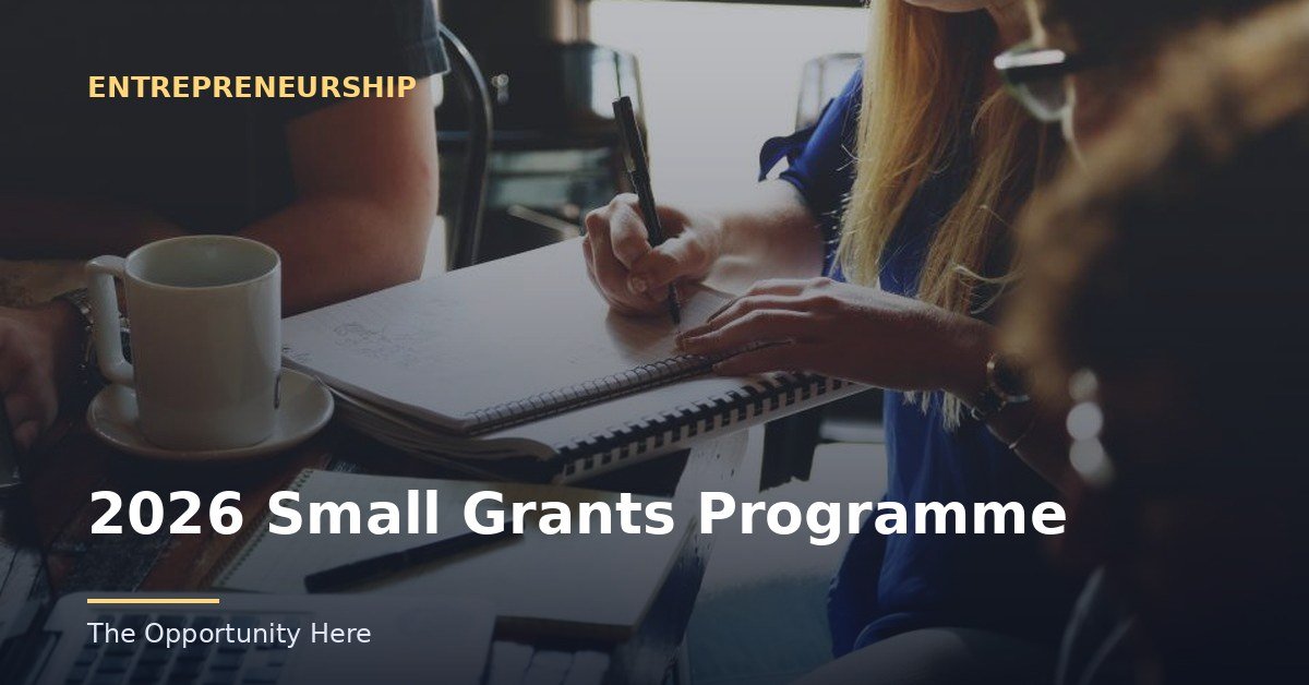 2026 Small Grants Programme featured image Photo by Startup Stock Photos (CC0), via Openverse.