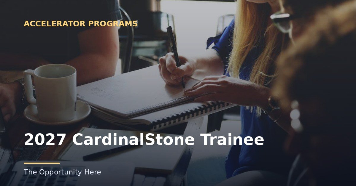2027 CardinalStone Trainee featured image Photo by Startup Stock Photos (CC0), via Openverse.