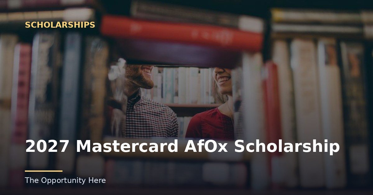 2027 Mastercard AfOx Scholarship featured image Photo by Josh Felise (CC0), via Openverse.