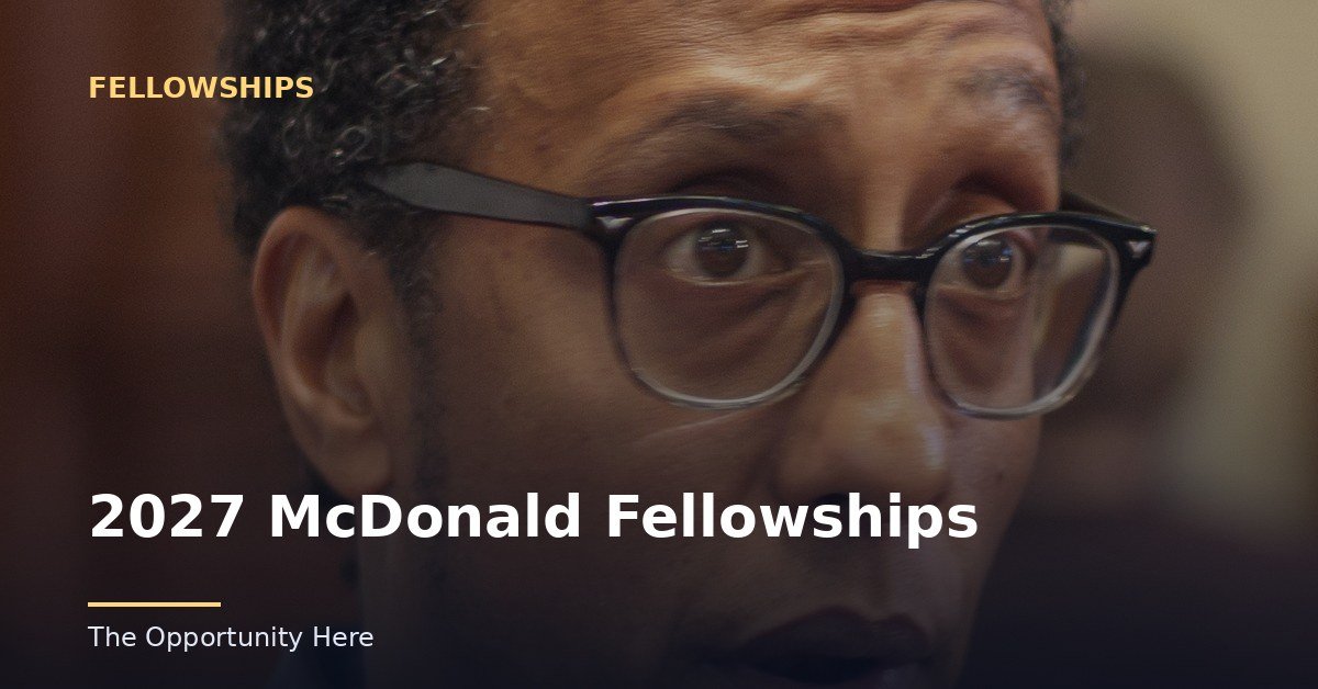 2027 McDonald Fellowships featured image Photo by Tim Pierce (BY), via Openverse.