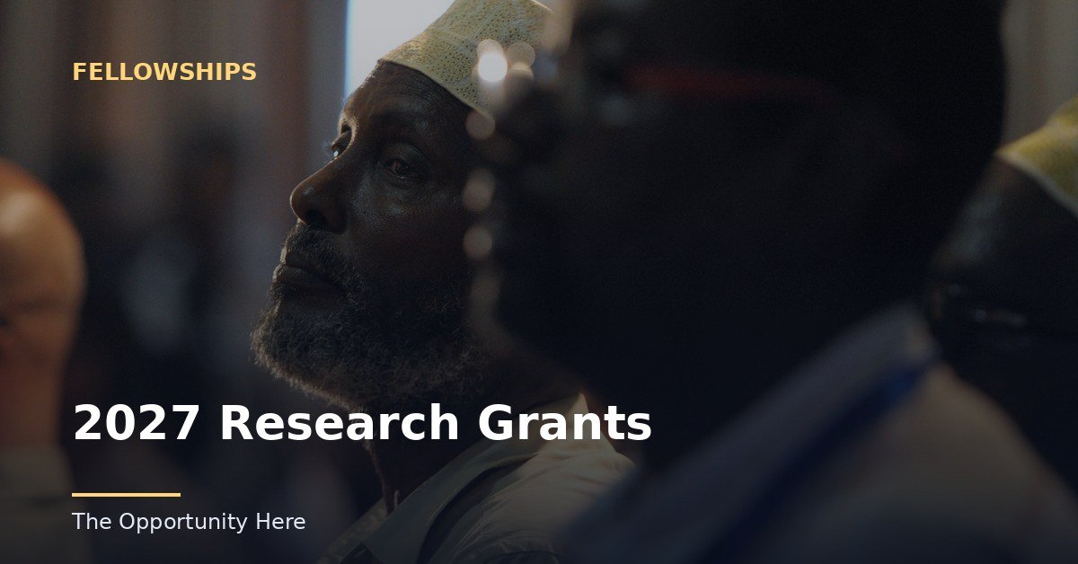 2027 Research Grants featured image Photo by AMISOM Public Information (CC0), via Openverse.